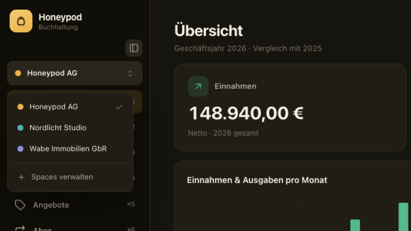 Umschalter für mehrere Betriebe in einer Installation